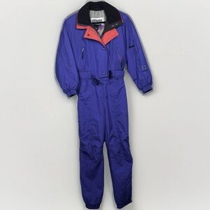 Vtg 80s 90s Women 10
EDELWEISS Snow suit purple southwest pattern 
One Piece